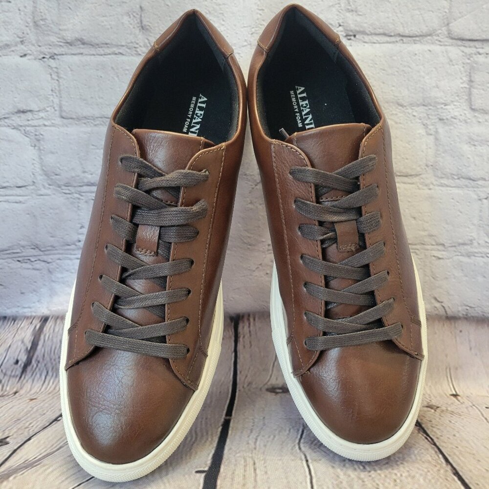 Alfani Men's Grayson Lace-up Sneakers- Brown